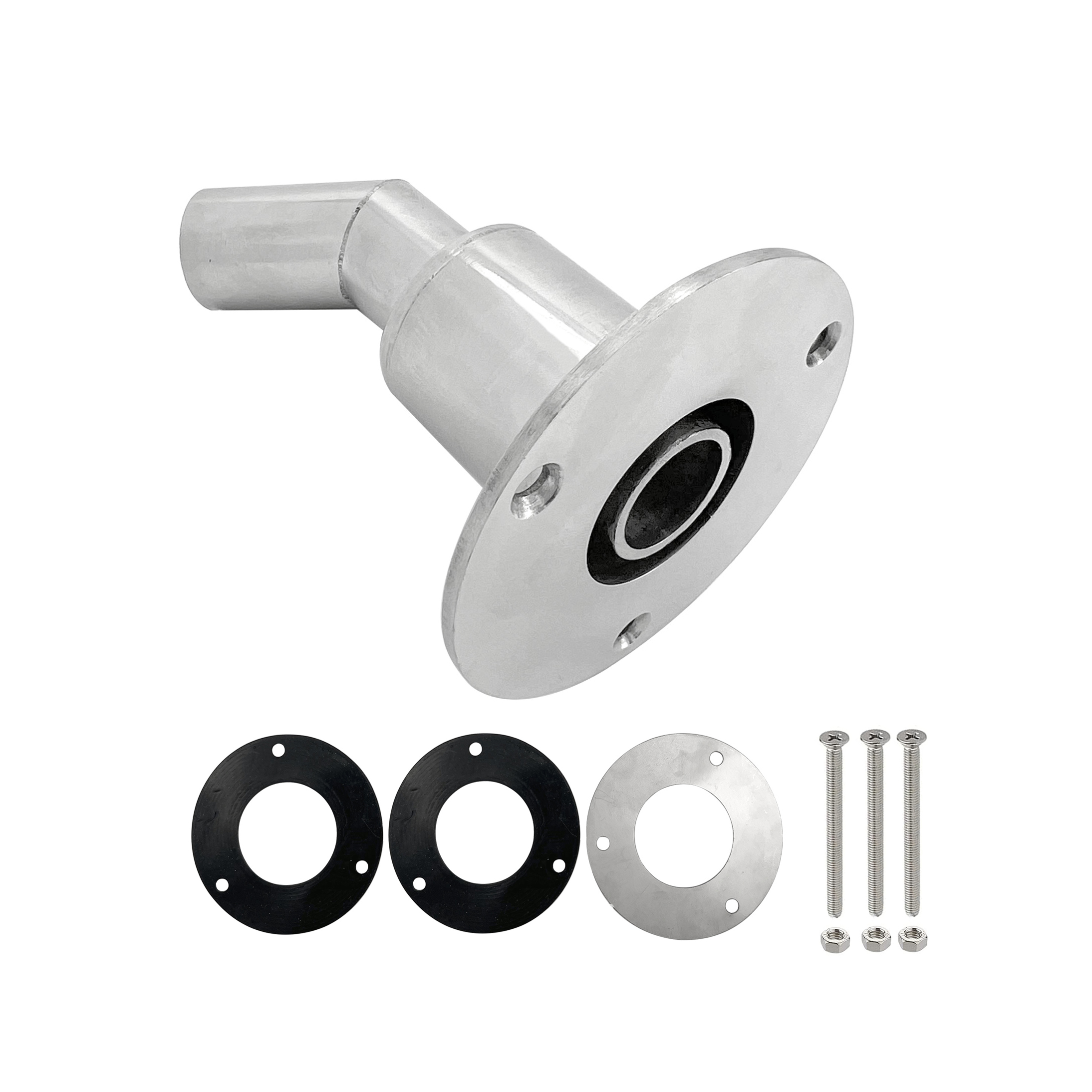 Elecbee Elbow 22mm Straight Through Hull Exhaust Port Marine Hardware for Diesel Parking Heater 316 Stainless Steel 